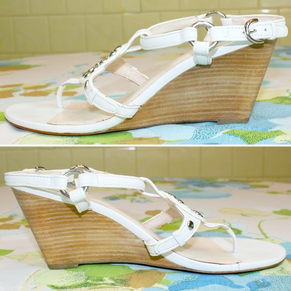 Coach Studded Wedge Sandals w/ Harness Strap - Picture 4 of 8